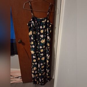 Floral Black Jumpsuit